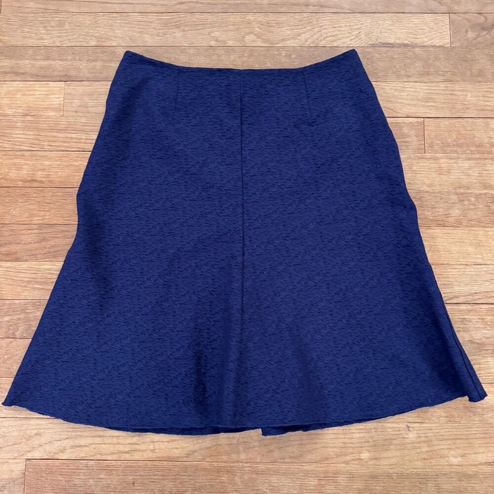 CAbi Women's Blue Textured A-Line Knee-Length Skirt Size 4